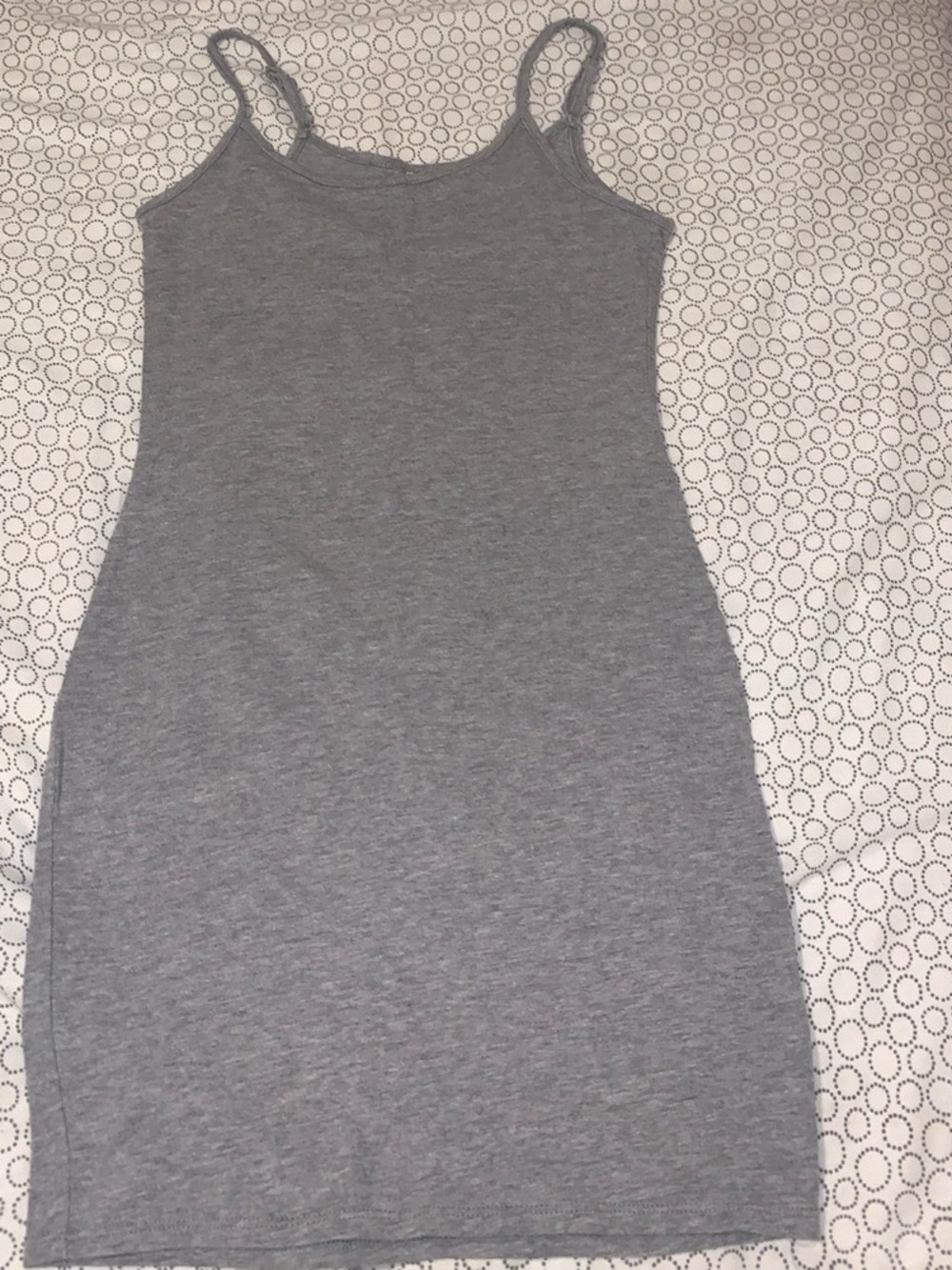 Women’s Gray Spaghetti Strap Tank Dress